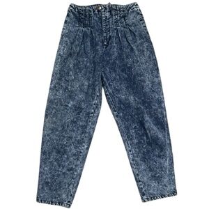 JEAN ST. TROPEZ Acid Wash Mom Jeans High Rise Tapered M 8 Vintage Denim 80’s Y2K
